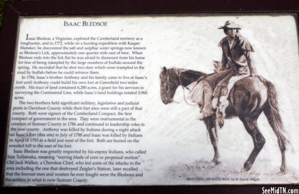 Sumner: Bledsoe's Fort - Isaac Bledsoe Sumner: Bledsoe's Fort - Isaac Bledsoe