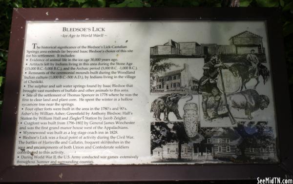 Sumner: Bledsoe's Fort - Bledsoe's Lick