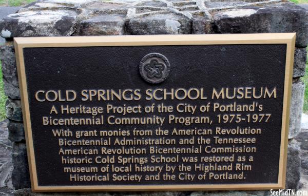 Sumner: Cold Springs School Museum