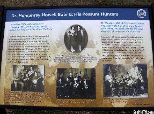 Sumner: Dr. Humphrey Howell Bate & His Possum Hunters