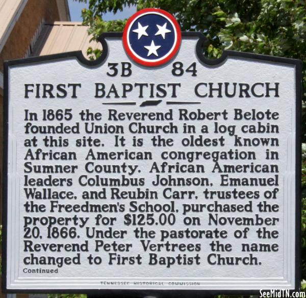 Sumner: First Baptist Church (Side A)