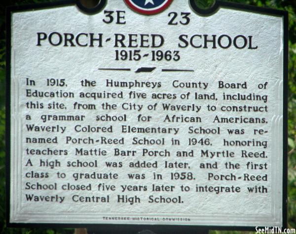 Humphreys: Porch-Reed School