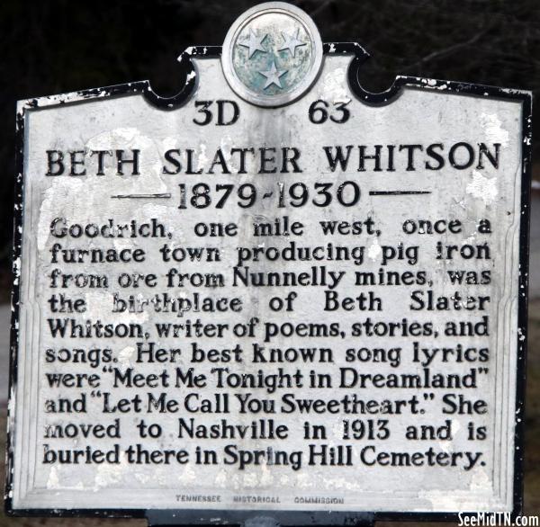 Hickman: Beth Slater Whitson 1879-1930