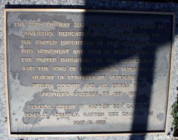 Wilson: Hatton Monument re-dedication