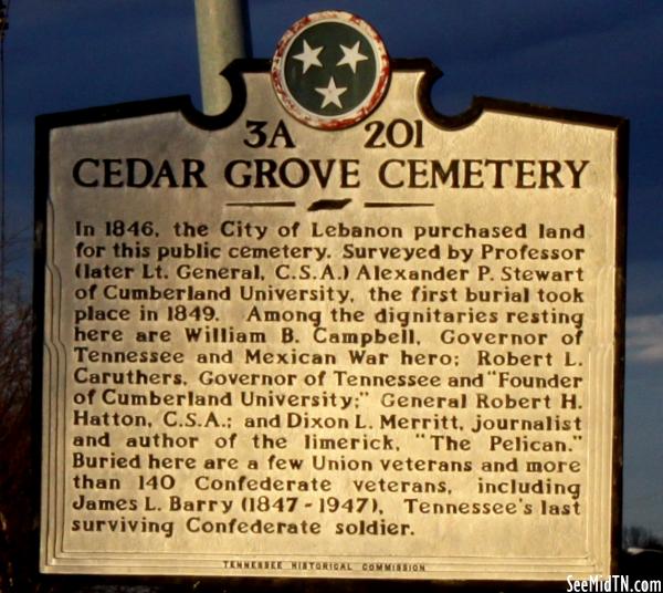 Wilson: Cedar Grove Cemetery