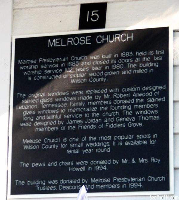 Wilson: Melrose Church