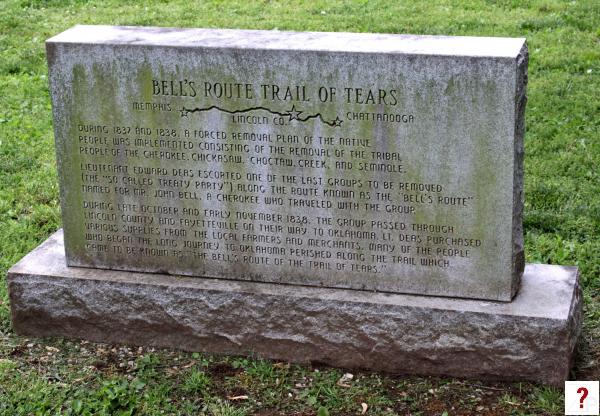 Lincoln: Bell's Route Trail of Tears