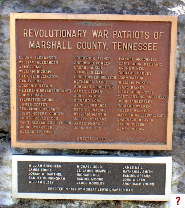 Marshall: Revolutionary War Patriots