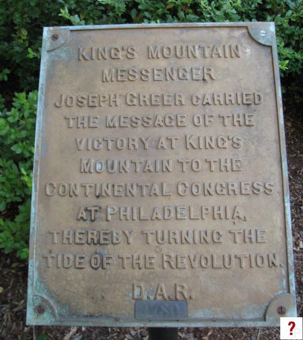 Lincoln: King's Mountain Messenger D.A.R.