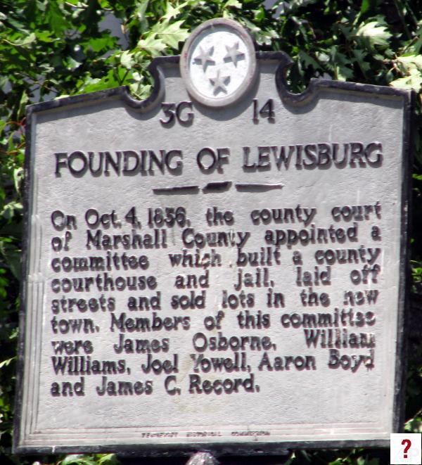 Marshall: Founding of Lewisburg