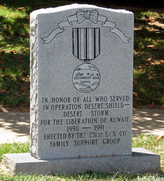 Marshall: Desert Shield/Storm memorial Marshall: Desert Shield/Storm memorial