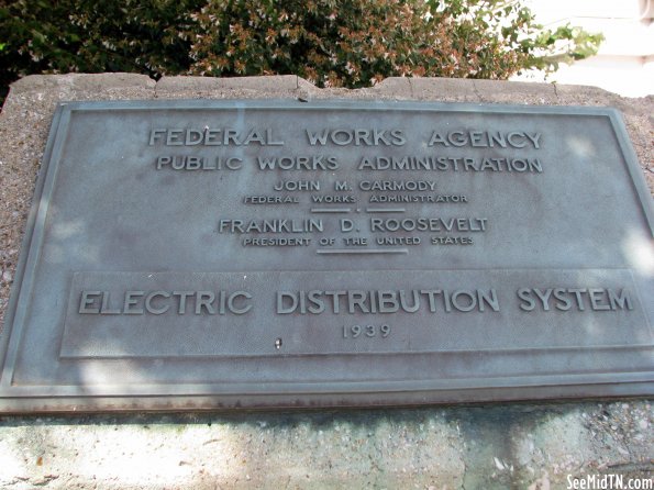 Marshall: Federal Works Agency plaque Marshall: Federal Works Agency plaque