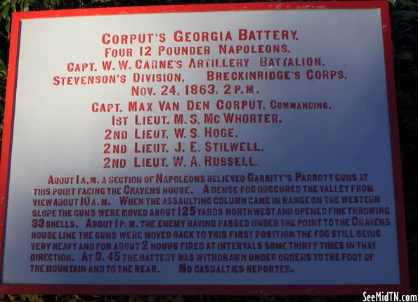 Corput's Georgia Battery