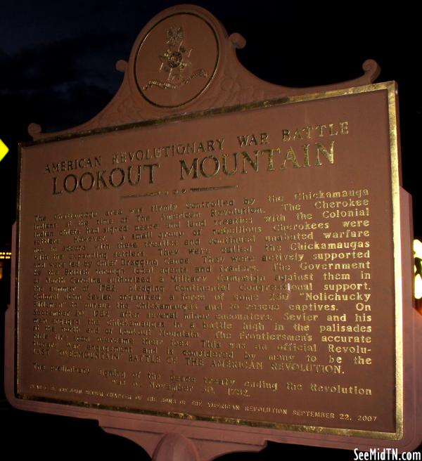 Lookout Mountain - American Revolutionary War Battle