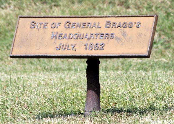 Site of General Bragg's Headquarters