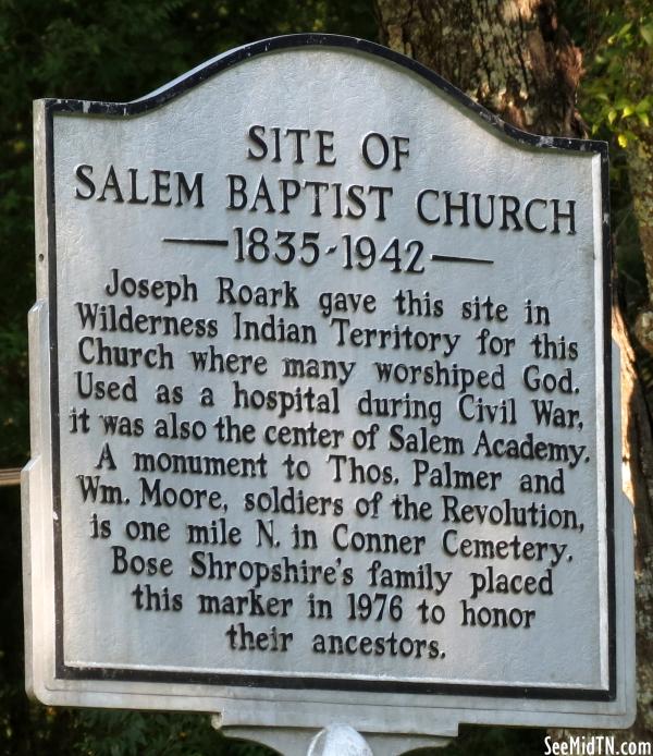 Site of Salem Baptist Church