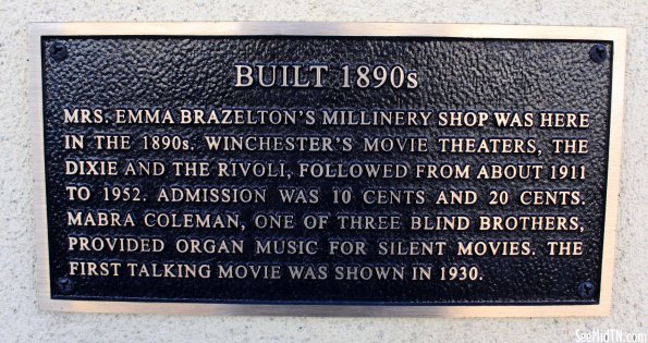 Franklin: Built 1890s Emma Brazelton's Millinery