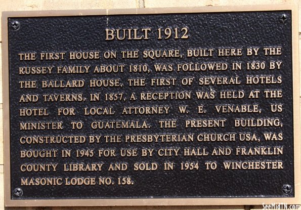 Franklin: Built 1912 Masonic Lodge