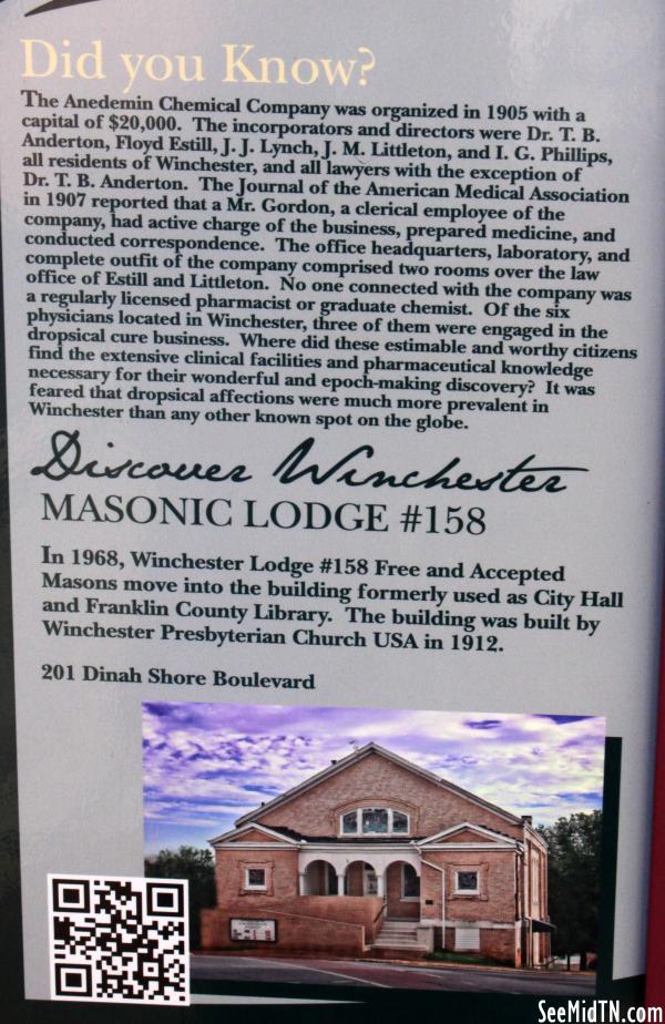 Franklin: Masonic Lodge 158