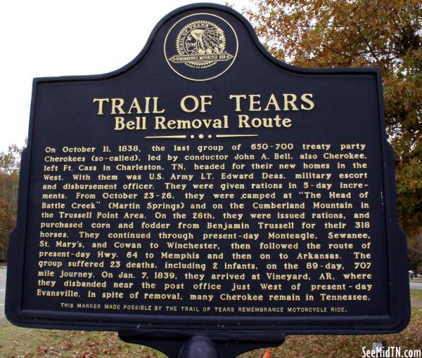 Marion: Trail of Tears | Bell Removal Route
