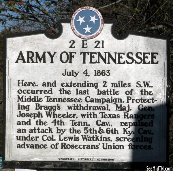 Franklin: Army of Tennessee - July 4, 1863