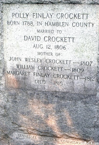 Franklin: Polly Crockett burial marker