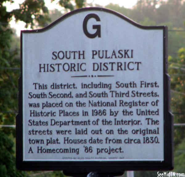 Giles: South Pulaski Historic District