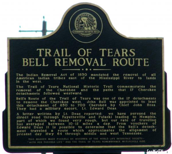 Lawrence: Trail of Tears Bell Removal Route