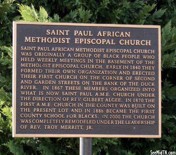 Maury: Saint Paul African Methodist Episcopal Church