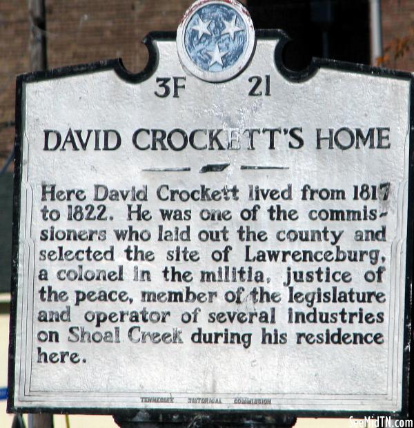 Lawrence: David Crockett's Home