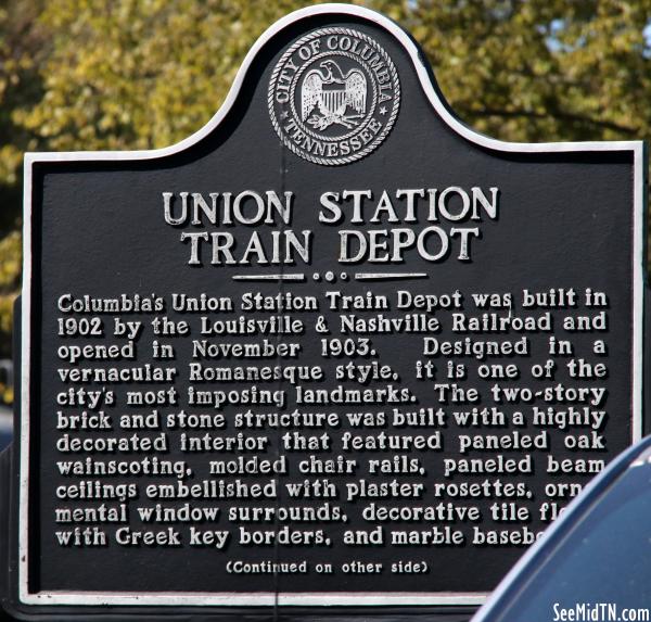 Maury: Union Station Train Depot (Side 1)