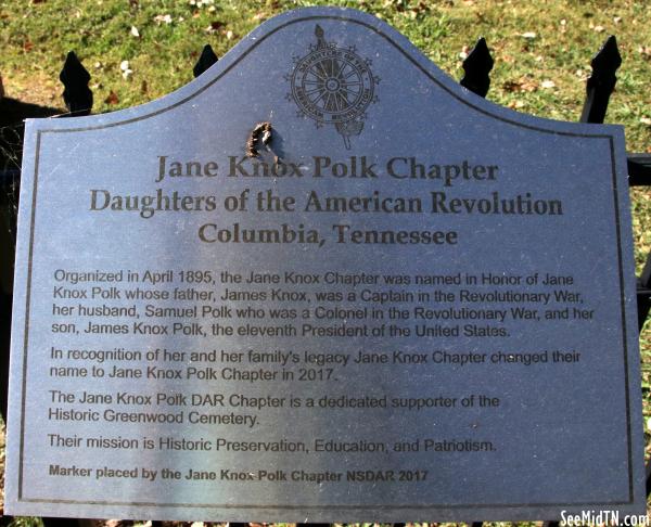 Maury: Greenwood | James Knox Polk Chapter D.A.R.