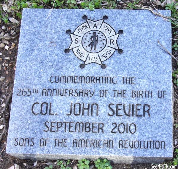 Knox: John Sevier, 265th Anniversary of Birth