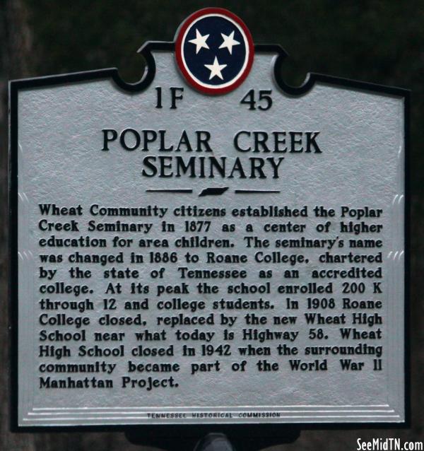 Roane: Poplar Creek Seminary