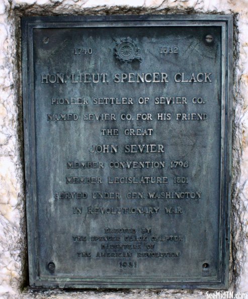 Sevier: Hon. Lieut. Spencer Clack