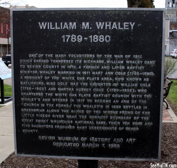 Sevier: William M. Whaley