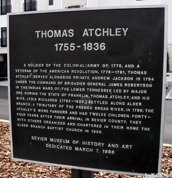 Sevier: Thomas Atchley 1755-1836