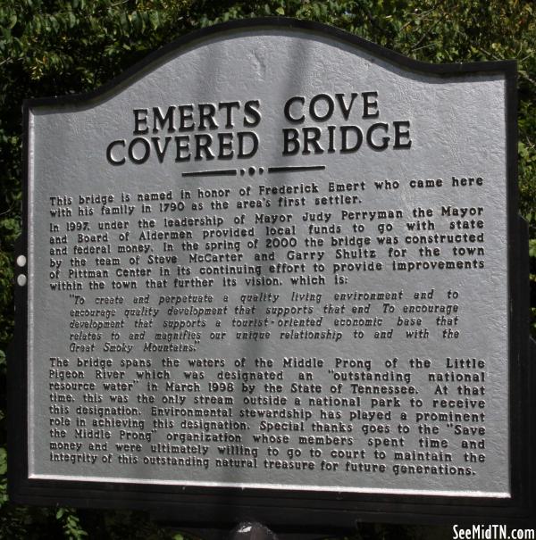 Sevier: Emerts Cove Covered Bridge