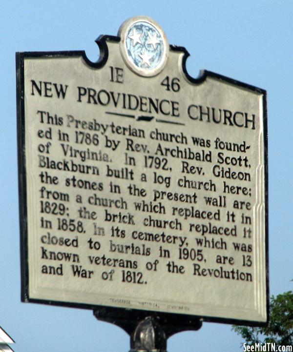 Blount: New Providence Church 