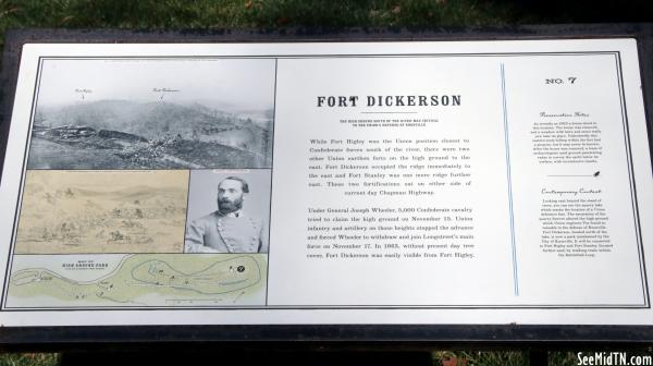 Knox: High Ground Park No. 7: Fort Dickerson