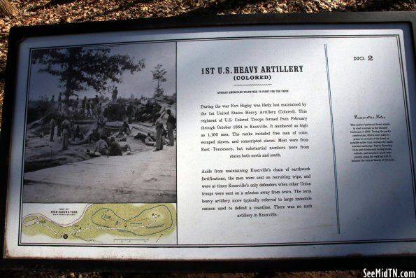 Knox: High Ground Park No. 2: 1st U.S. Heavy Artillery (Colored) Knox: High Ground Park No. 2: 1st U.S. Heavy Artillery (Colored)