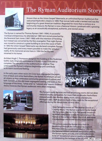 Ryman Auditorium Story