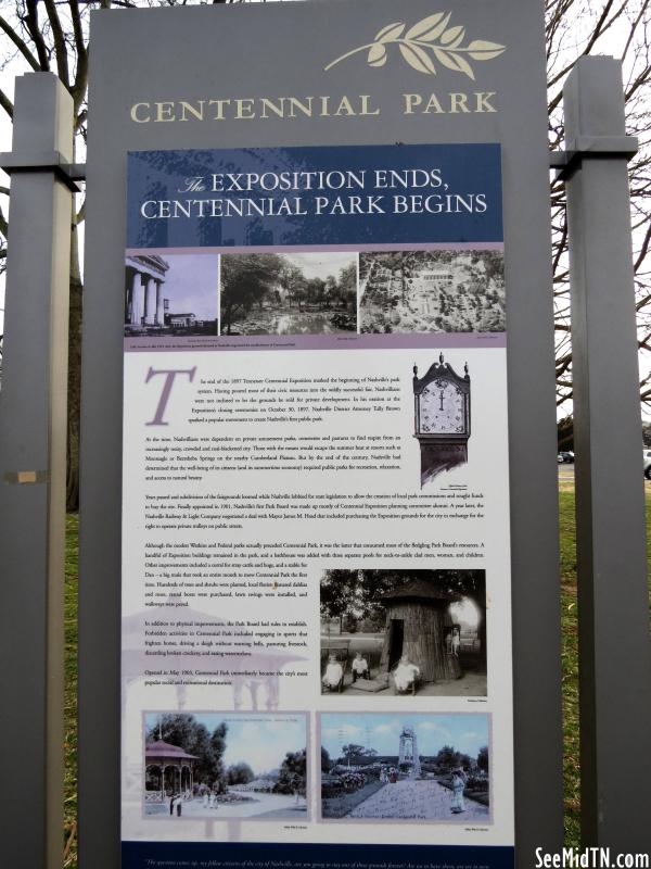 Centennial Park: Exposition Ends, Centennial Park Begins