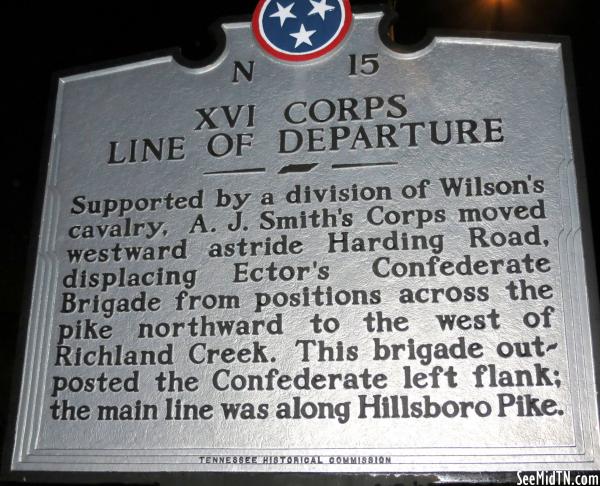 XVI Corps Line of Departure