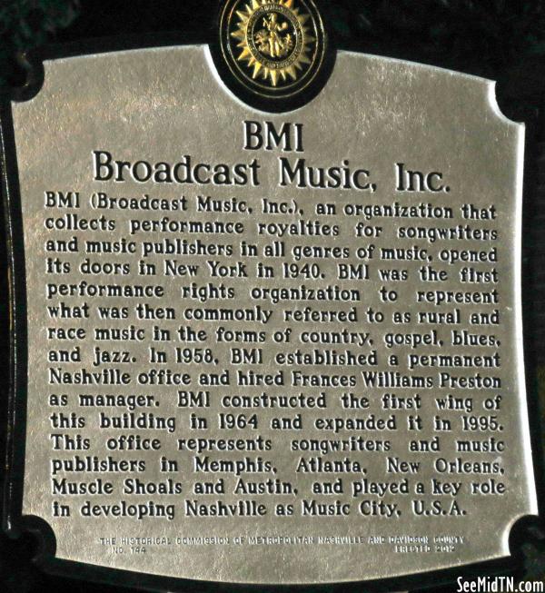 BMI Broadcast Music Inc