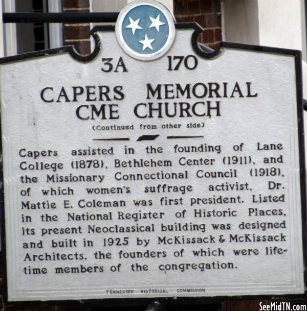 Capers Memorial CME Church pt.2