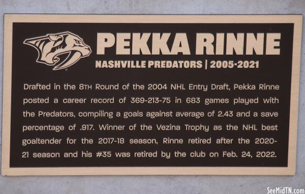 Pekka Rinne | Nashville Predators | 2005-2021