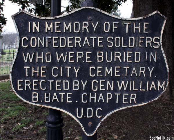 City Cemetery: Confederate Soldiers