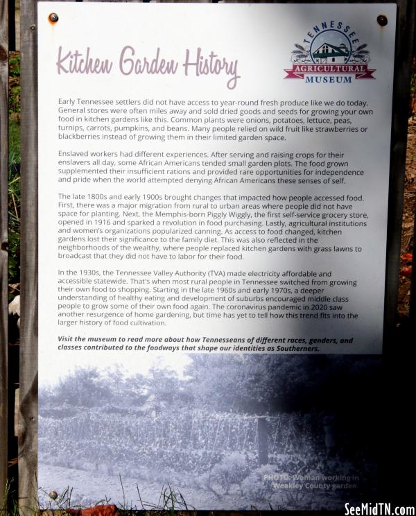 TN AG Museum: Kitchen Garden Center