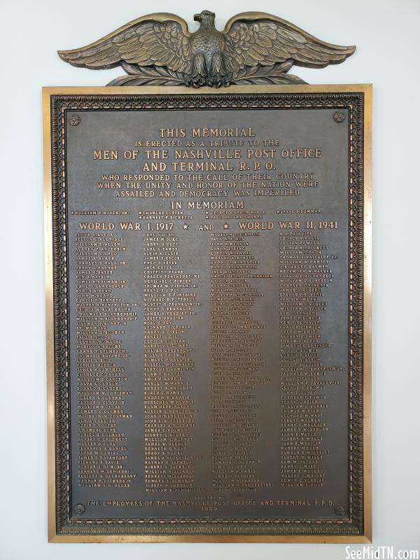 Nashville Post Office World War Memorial